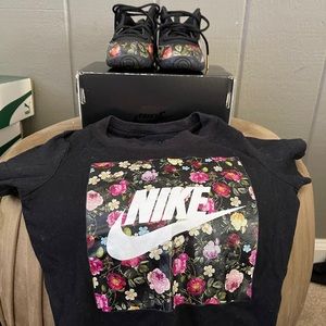 Toddler Floral Print Foamposites w/ Tee